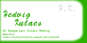 hedvig kulacs business card